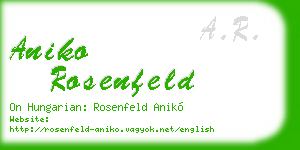 aniko rosenfeld business card
